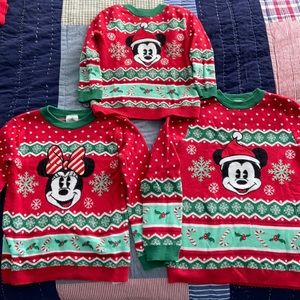 Matching Disney Christmas sweaters